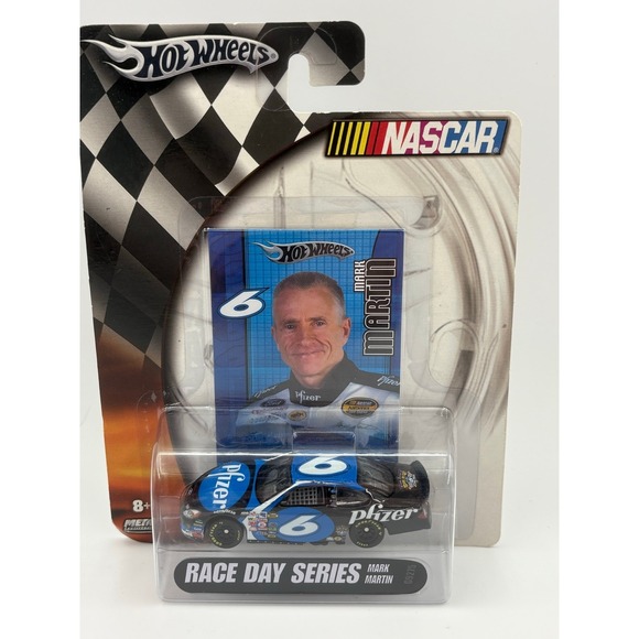 Hot Wheels Other - Hot Wheels NASCAR Race Day Series Mark Martin #6 Pfizer Car Die-Cast 1:64 Sealed